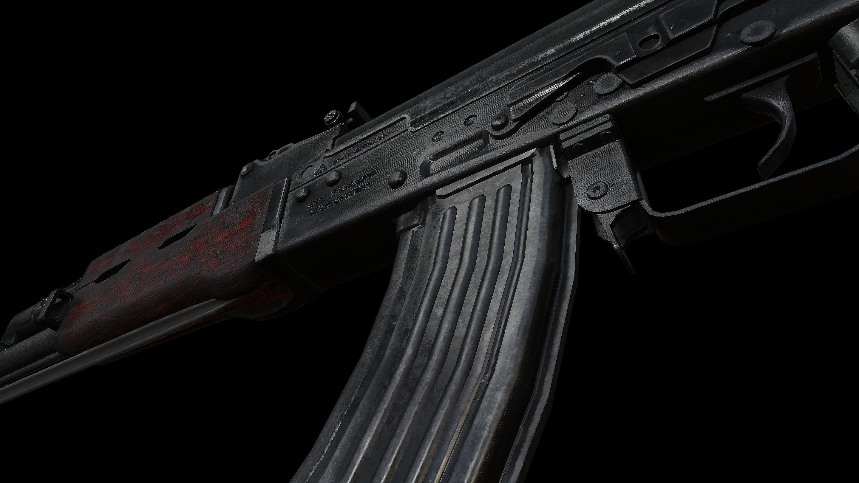 Type-56 Chicom AK Low-poly 3D model_9