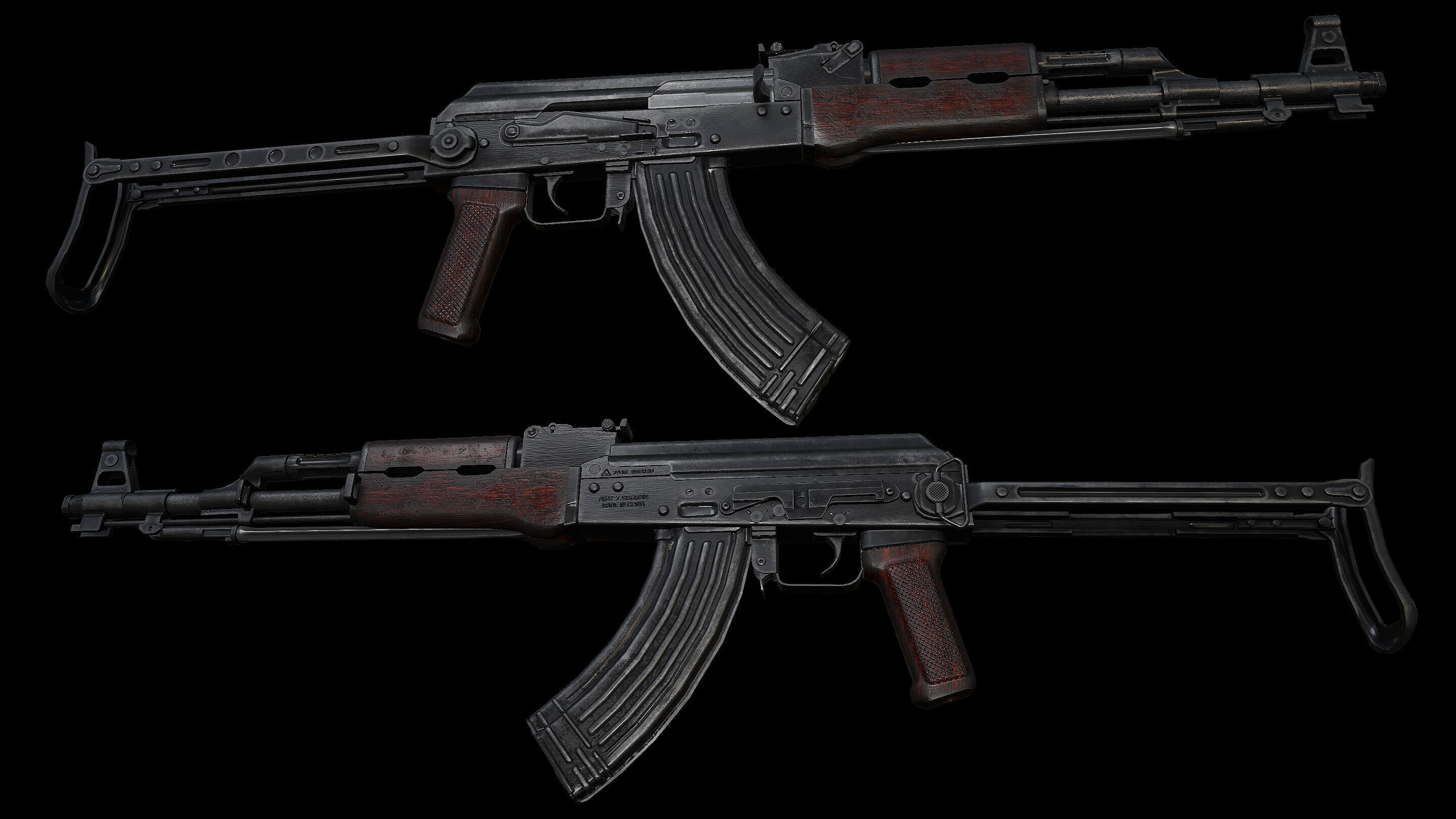Type-56 Chicom AK Low-poly 3D model_2