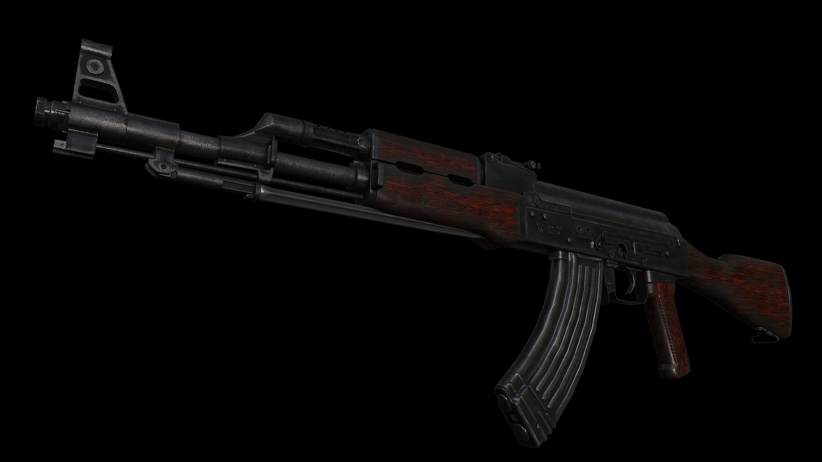 Type-56 Chicom AK Low-poly 3D model_4