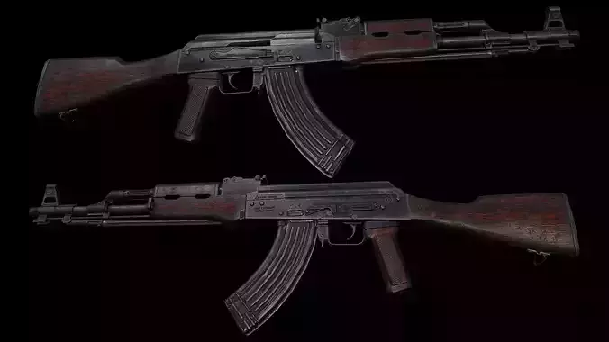 Type-56 Chicom AK Low-poly 3D model