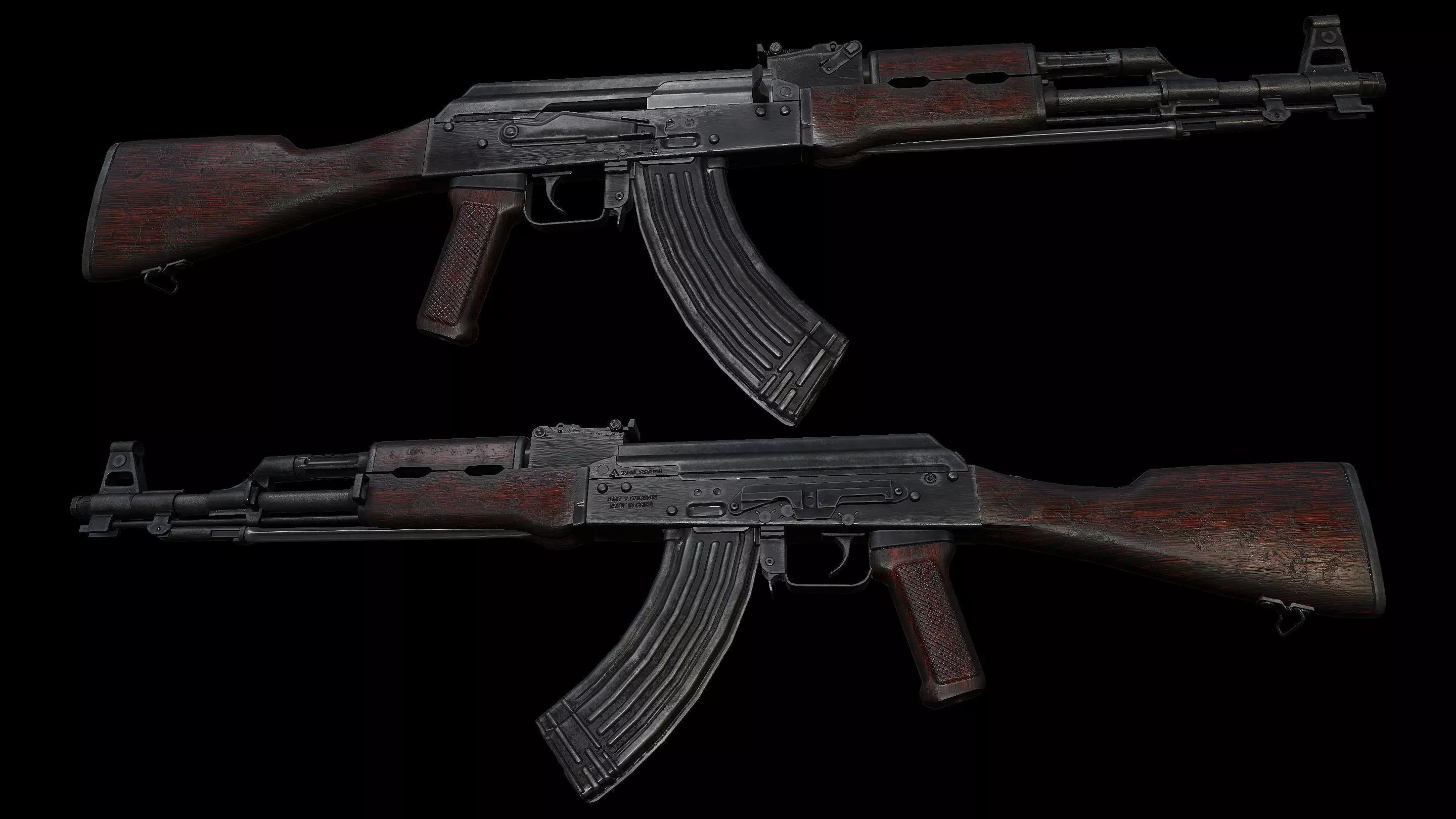 Type-56 Chicom AK Low-poly 3D model_0