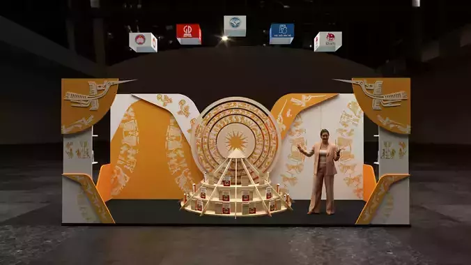 book stall frankfurt book exhibition stand 3D model
