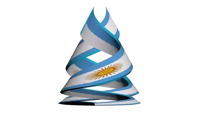 Argentine Flag helix structure 3D model