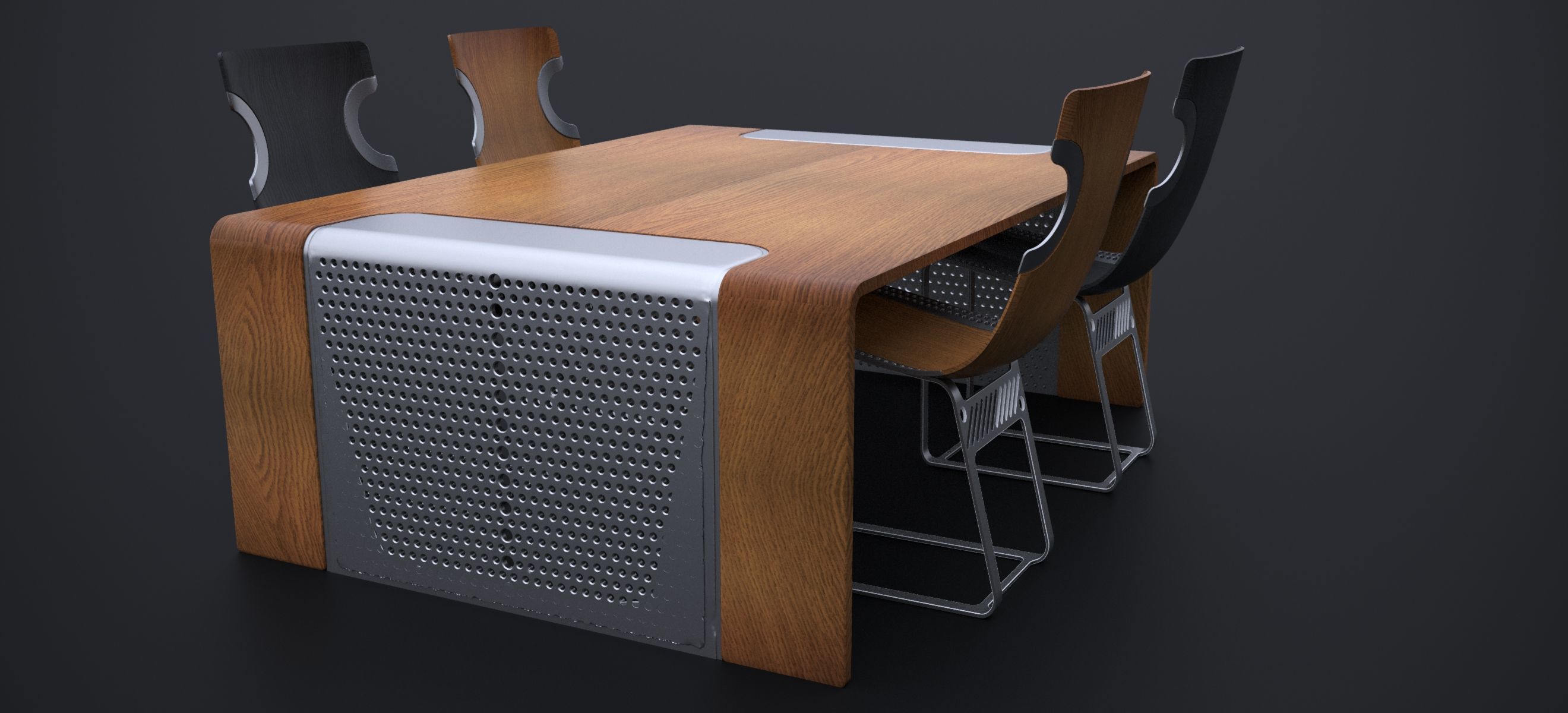 NORDSK DENSKAR DINING ROOM SET 2024 3D model_5