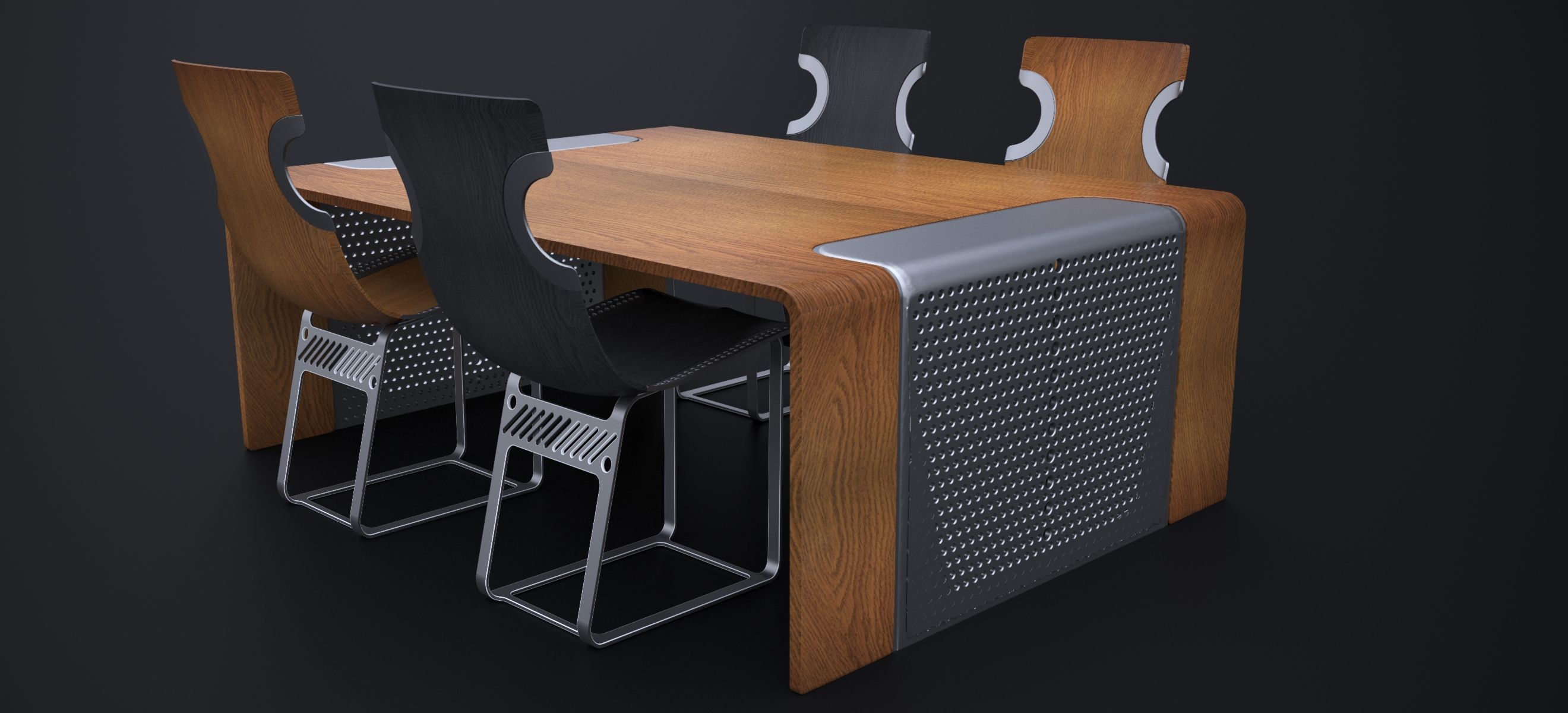 NORDSK DENSKAR DINING ROOM SET 2024 3D model_3