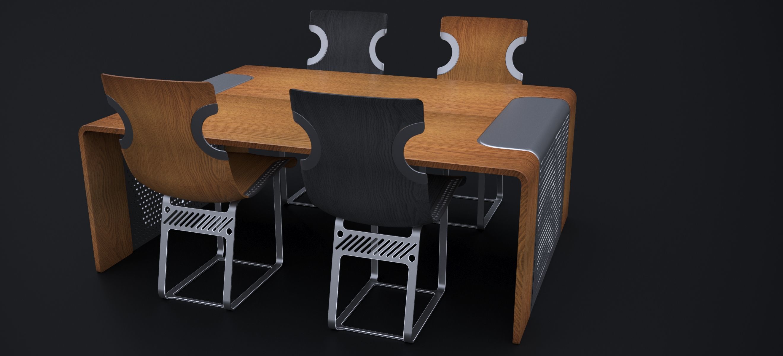 NORDSK DENSKAR DINING ROOM SET 2024 3D model_2