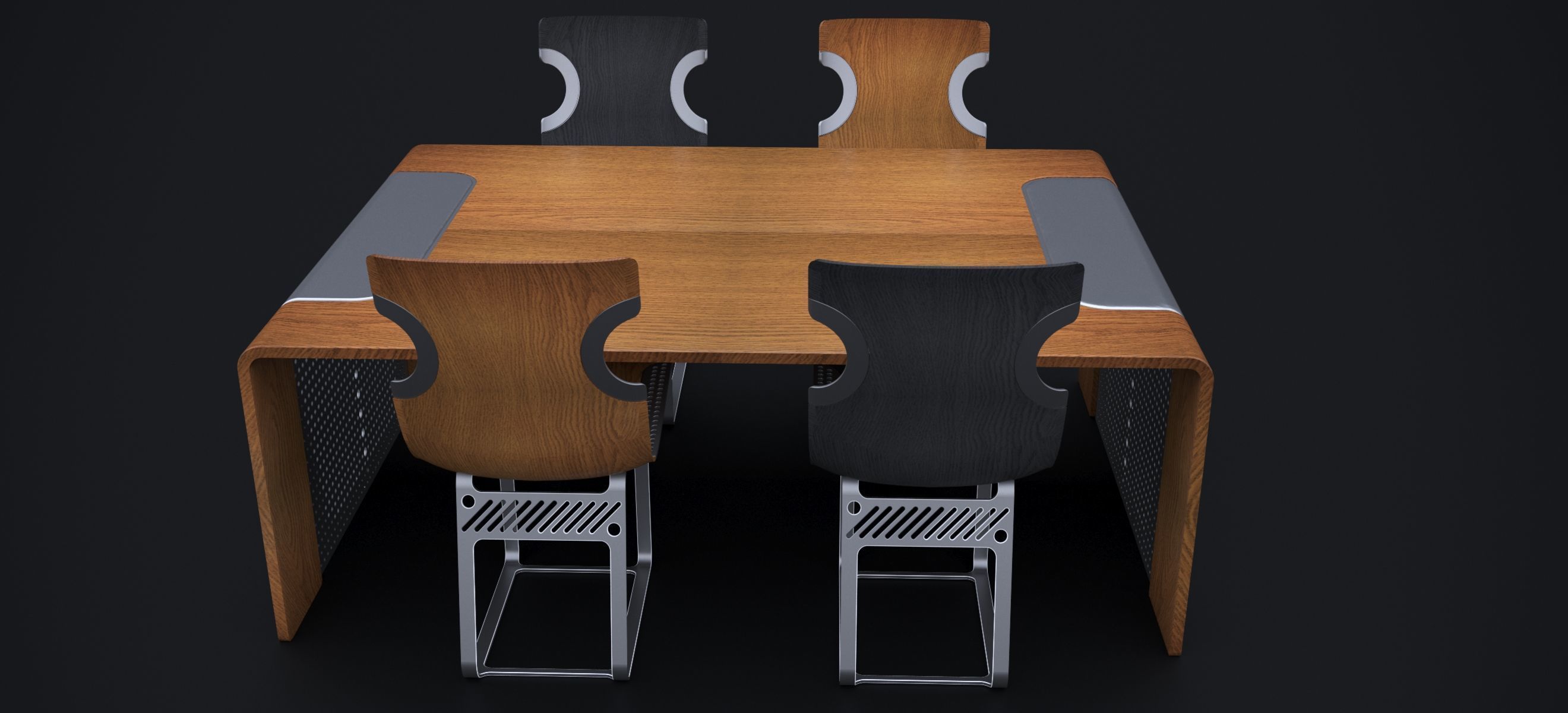 NORDSK DENSKAR DINING ROOM SET 2024 3D model_1