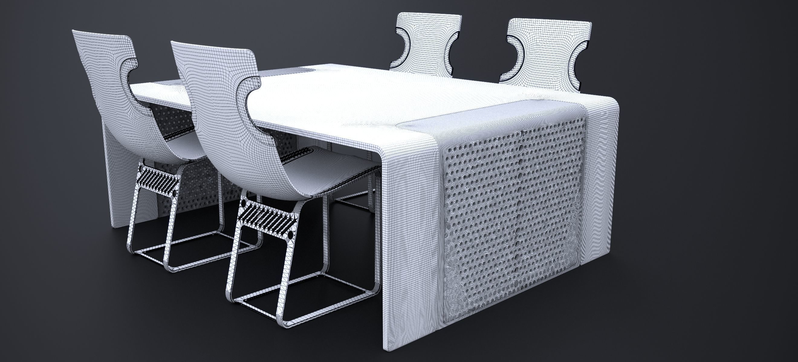 NORDSK DENSKAR DINING ROOM SET 2024 3D model_16