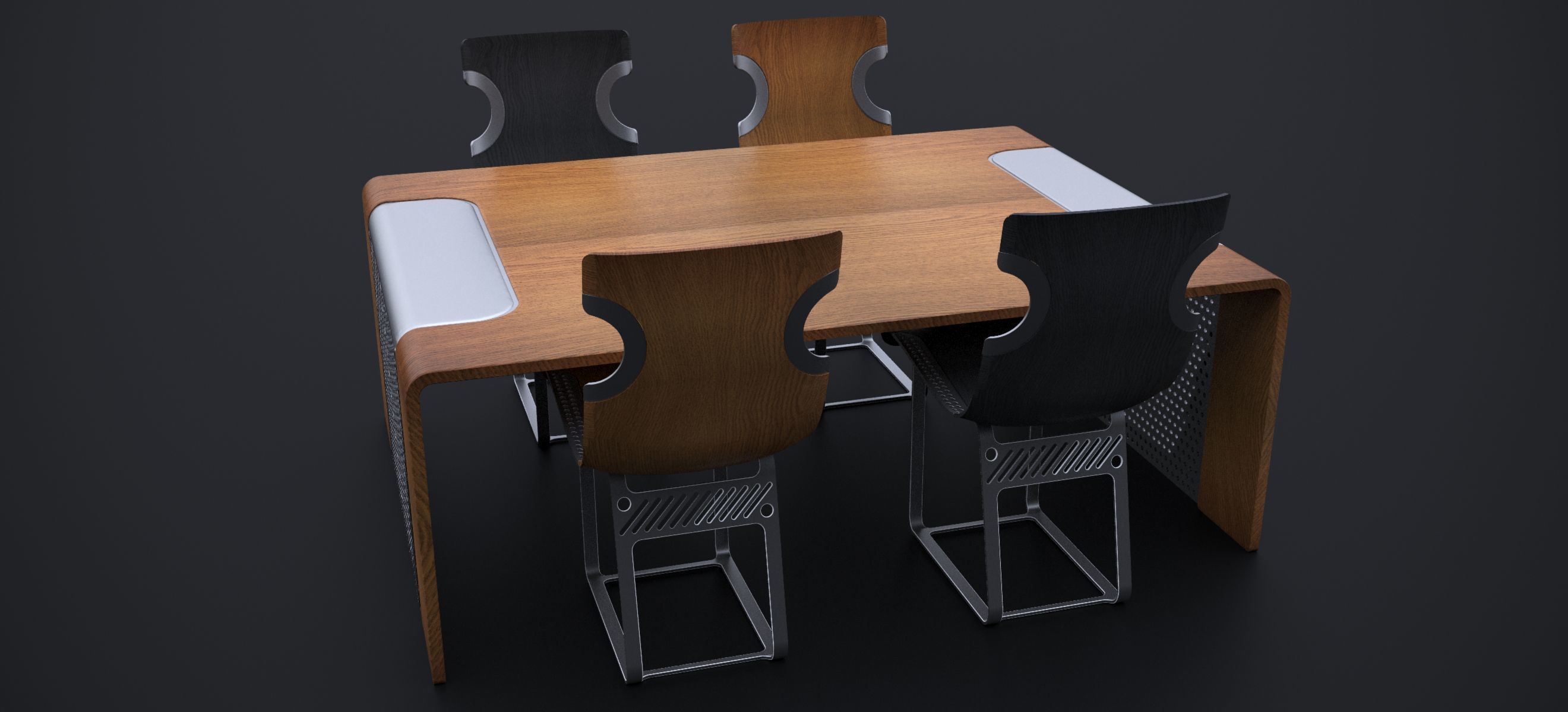 NORDSK DENSKAR DINING ROOM SET 2024 3D model_6