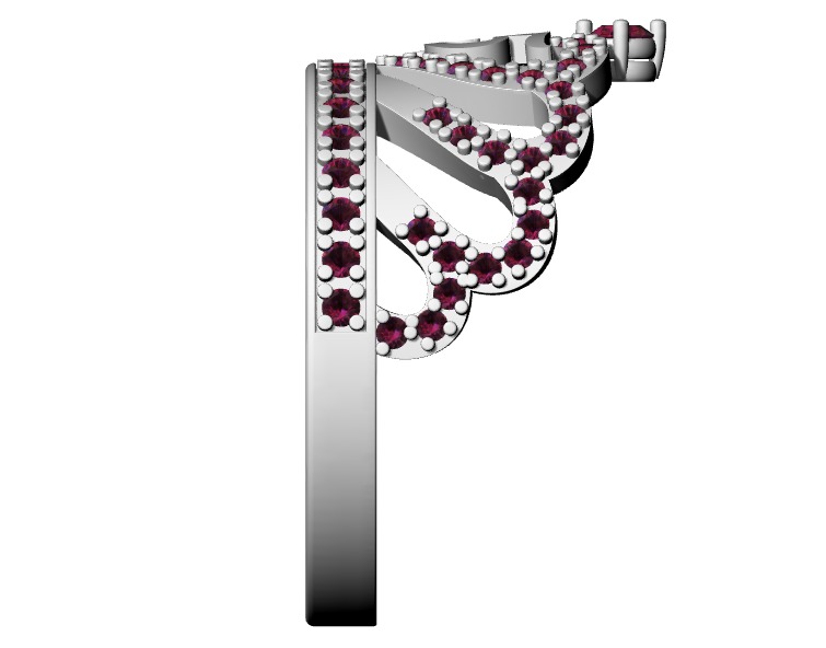 15 Years Ring Crown and Heart 3D model_2