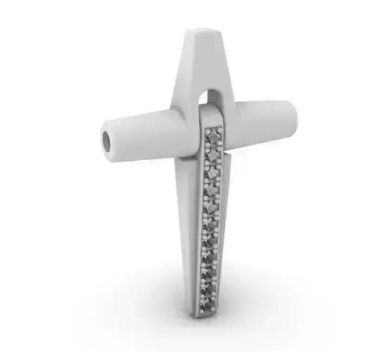 Cross with central axis and zircons