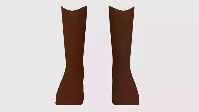 Cowboy Boots 3D Model Low-poly 3D model