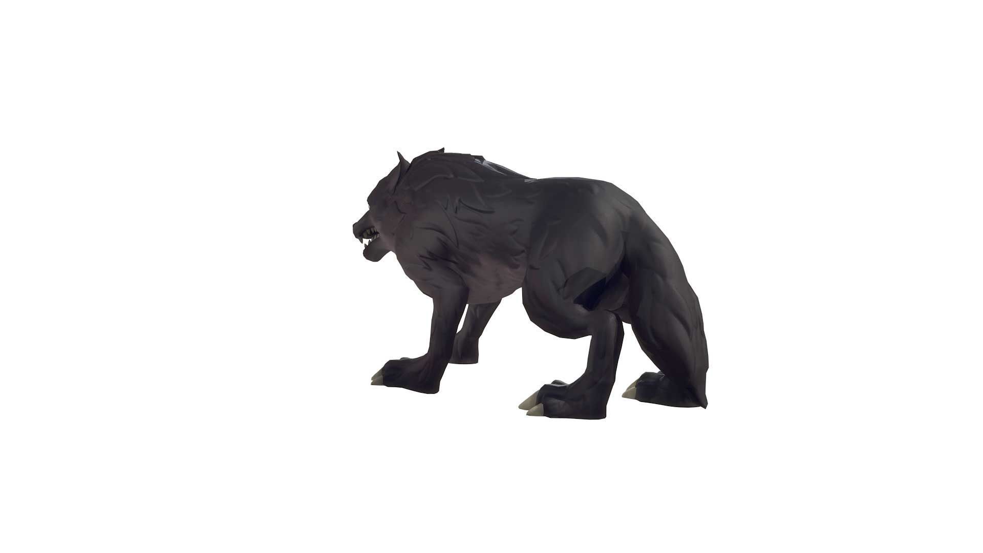 Stylized Wild Wolf 3D Model 3D model_5