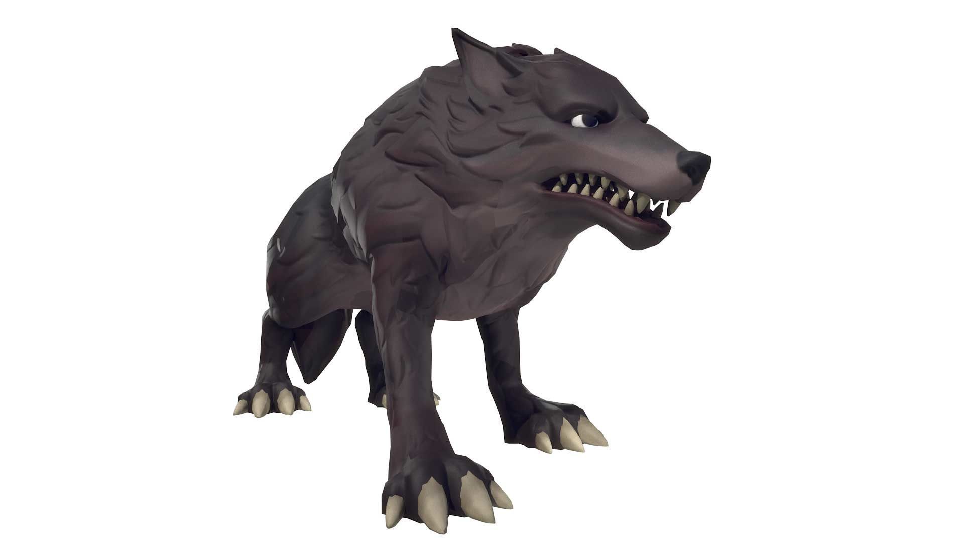 Stylized Wild Wolf 3D Model 3D model_8