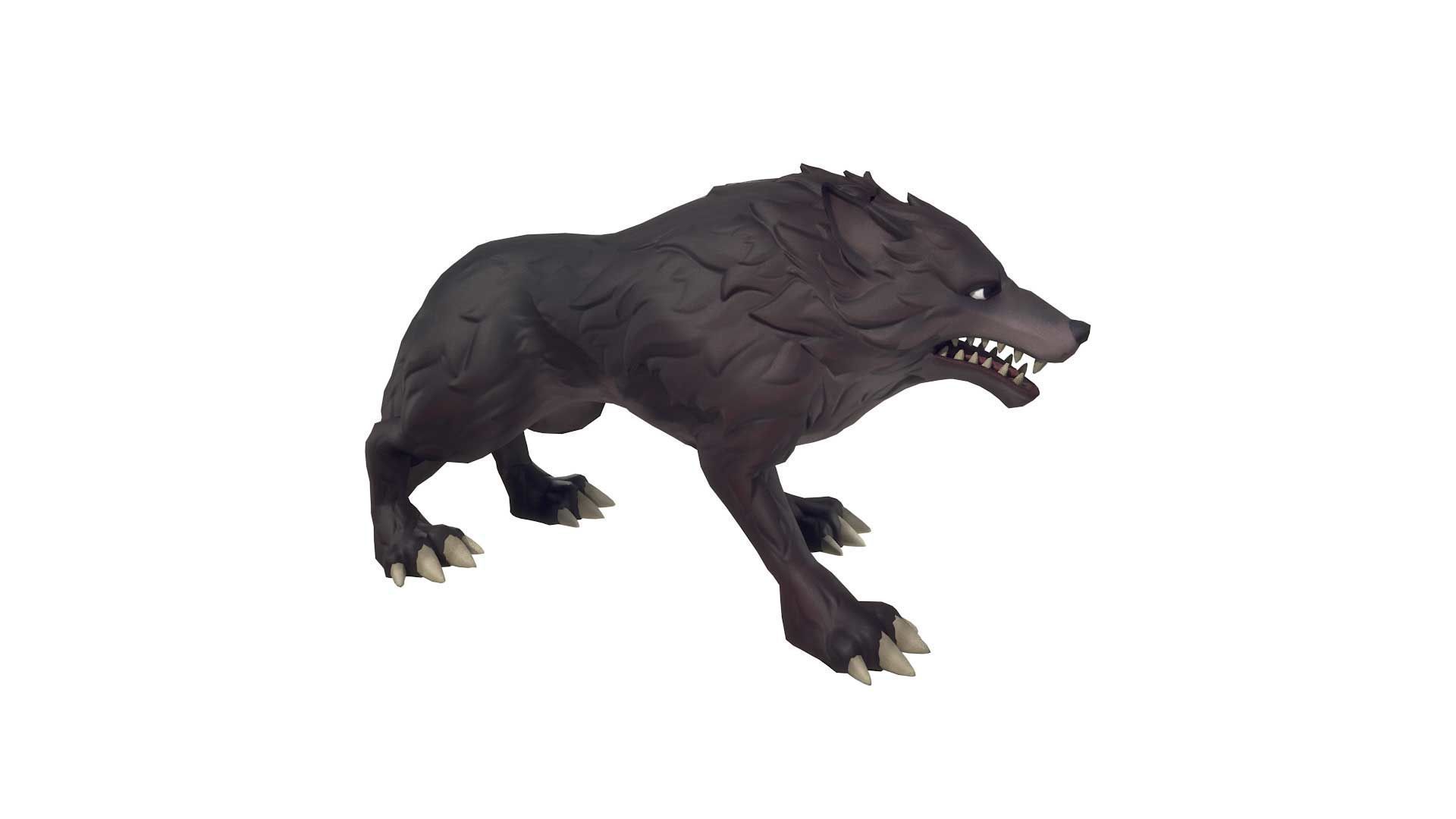 Stylized Wild Wolf 3D Model 3D model_2