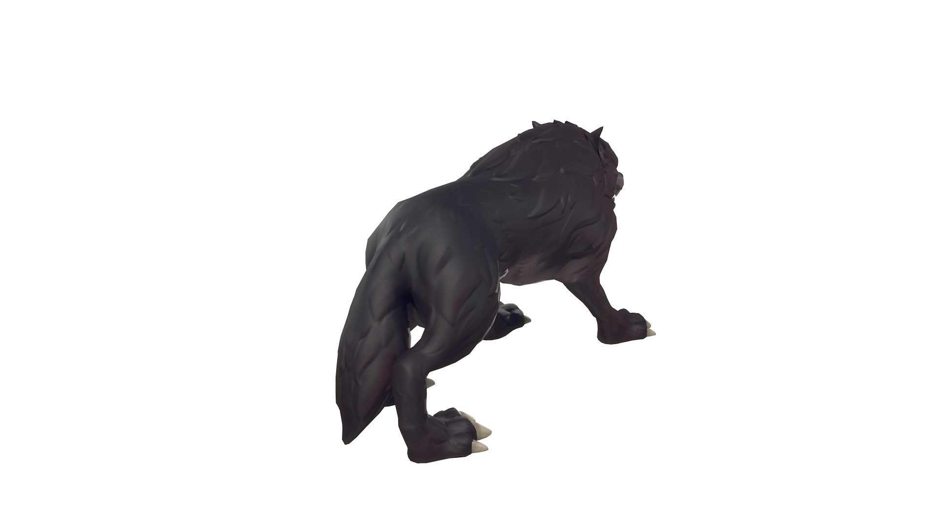 Stylized Wild Wolf 3D Model 3D model_4