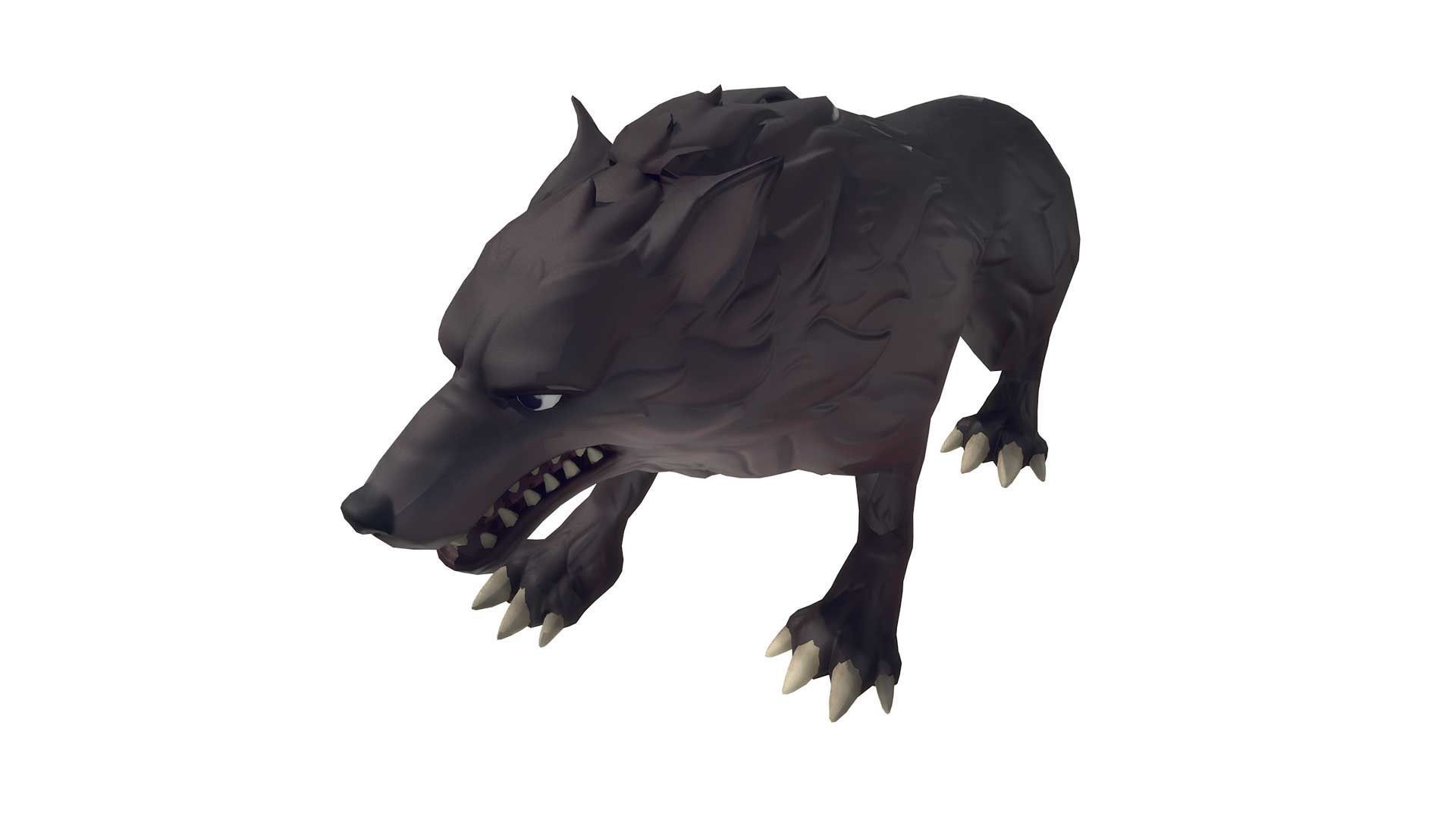 Stylized Wild Wolf 3D Model 3D model_6