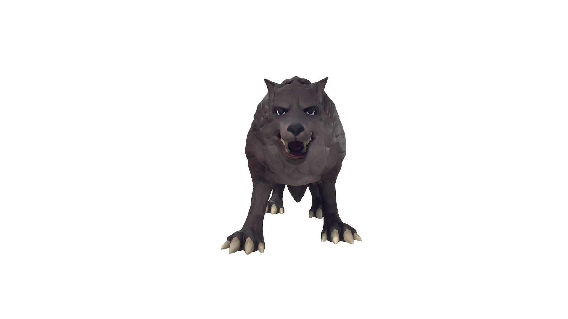 Stylized Wild Wolf 3D Model 3D model_3