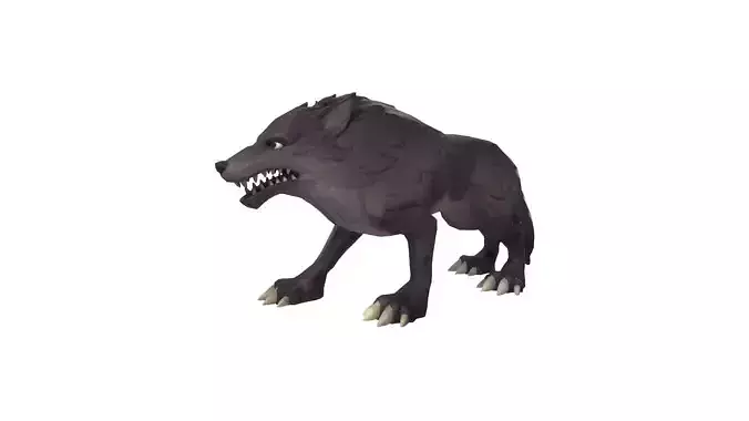 Stylized Wild Wolf 3D Model 3D model