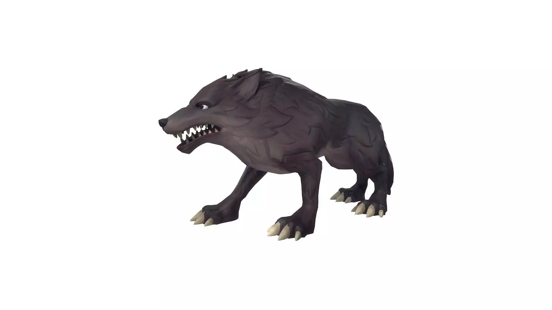 Stylized Wild Wolf 3D Model 3D model_0