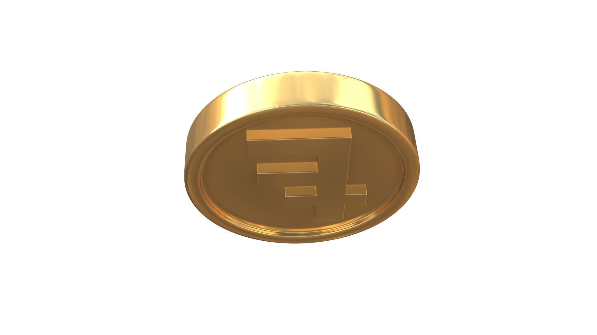 Franc coin 3D model_7