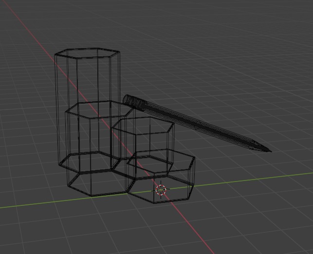 pen holder Low-poly 3D model_2