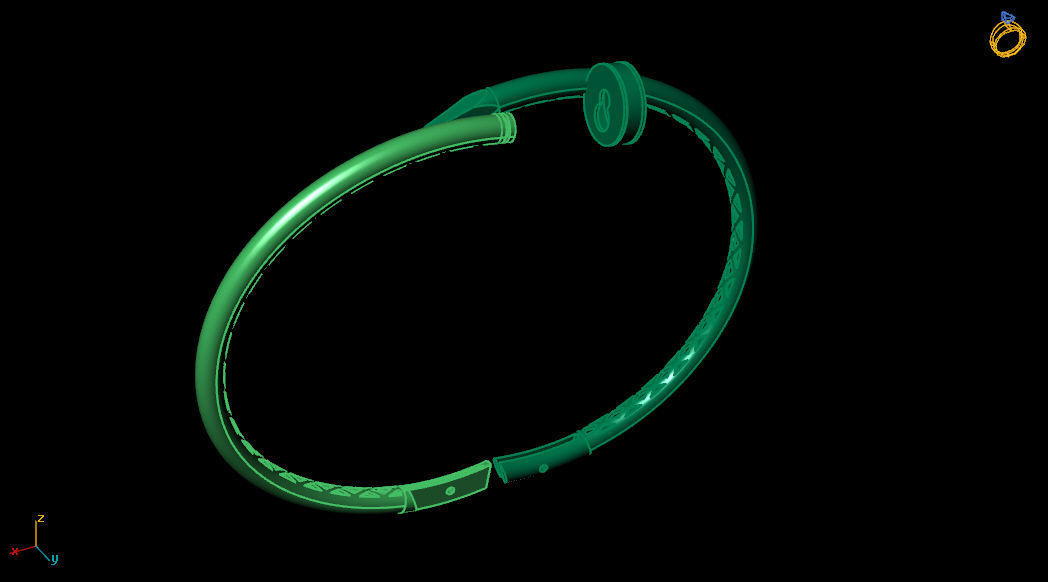 Cart clue fussion bracelet  3D print model_6