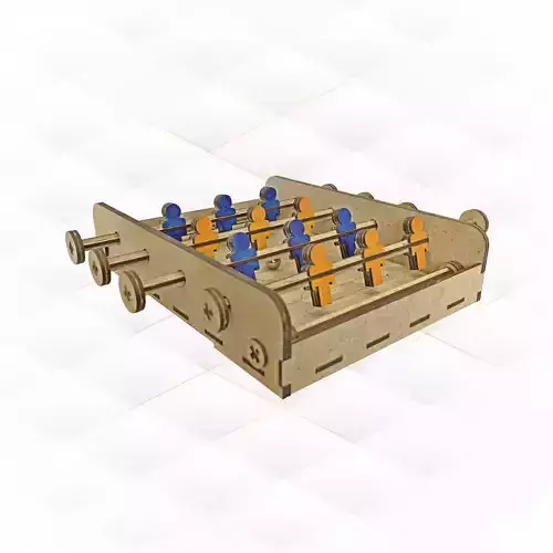 Table football game design for laser cut 3D print model