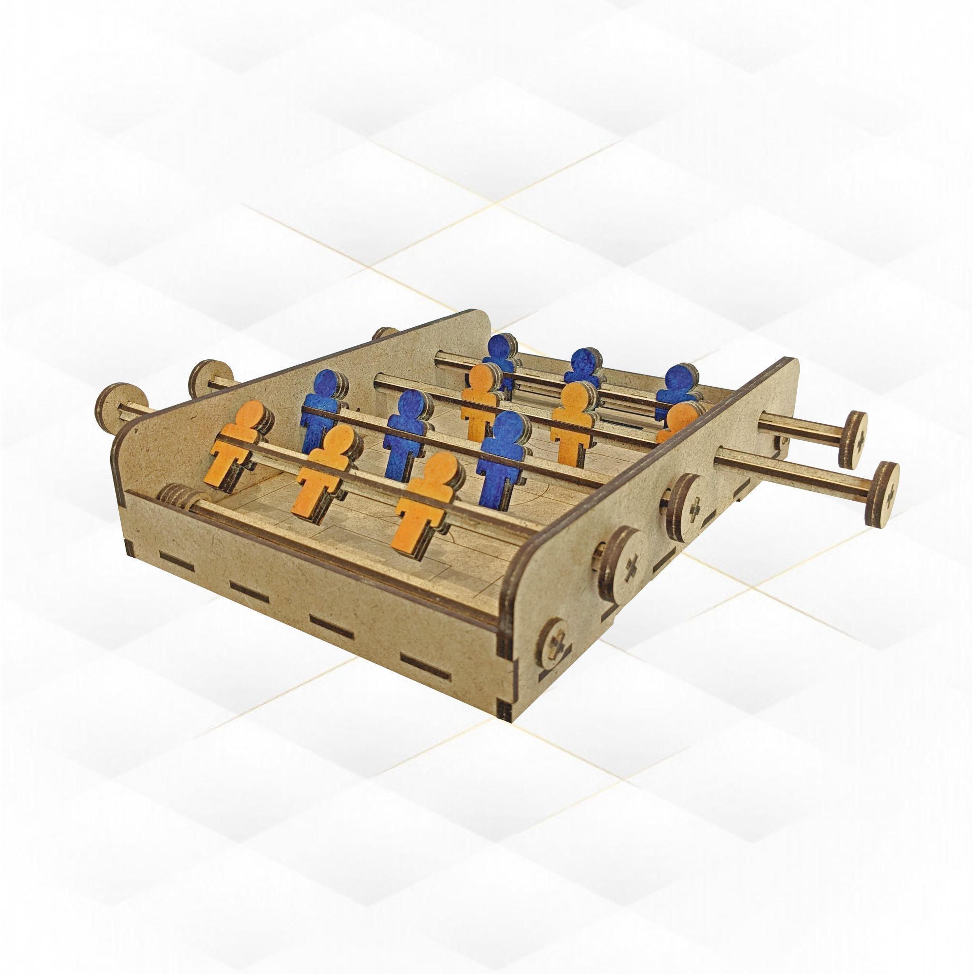Table football game design for laser cut 3D print model_3