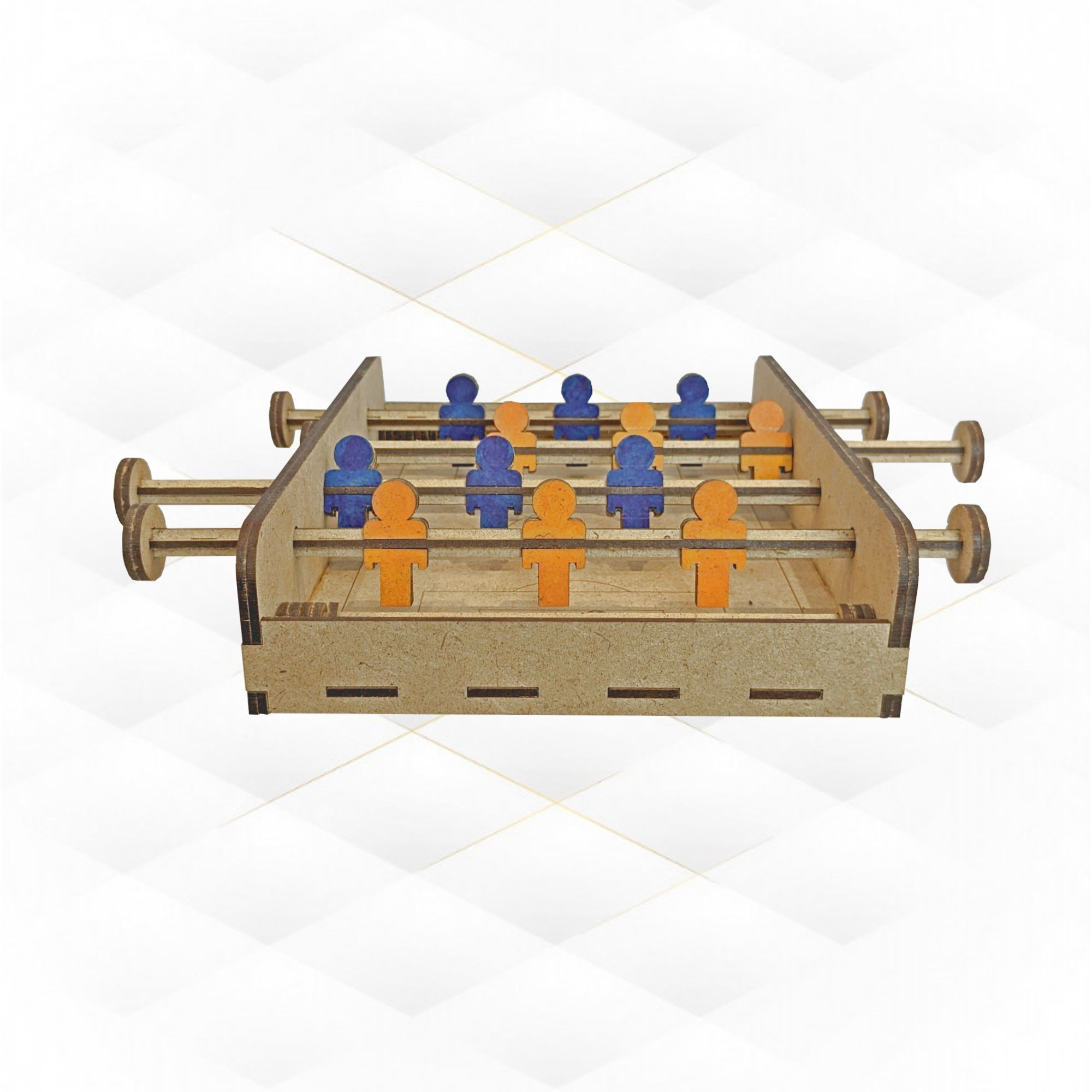Table football game design for laser cut 3D print model_1