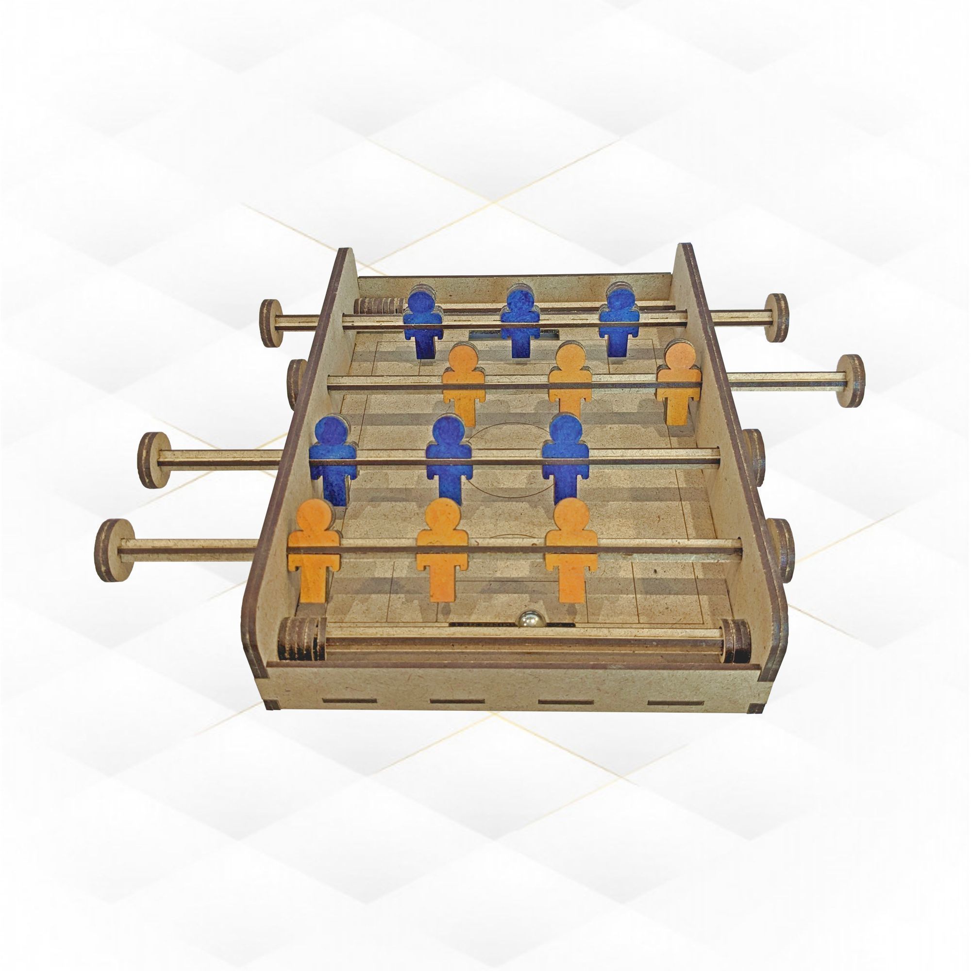 Table football game design for laser cut 3D print model_2