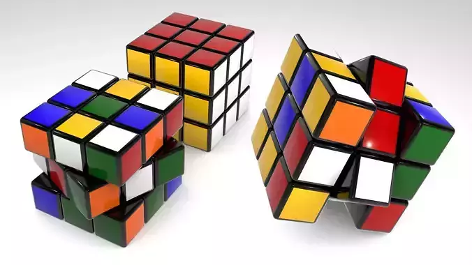 Animated Rubik s Cube 3D model