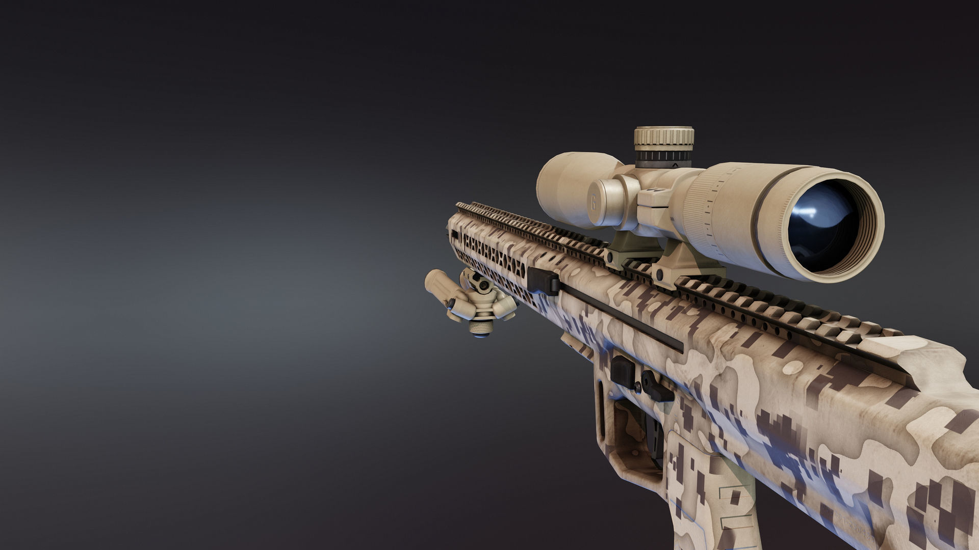 BRO Commando Rifle Low-poly 3D model_11