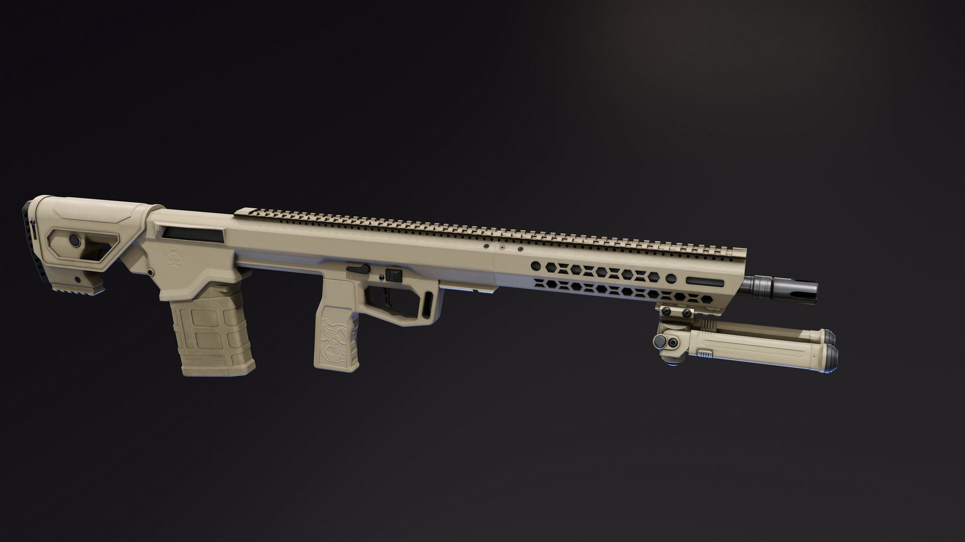 BRO Commando Rifle Low-poly 3D model_6