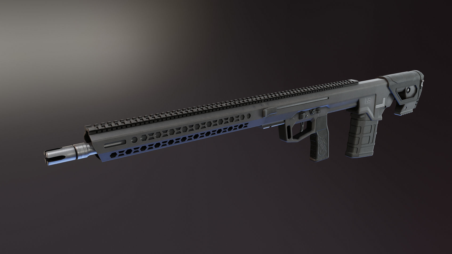 BRO Commando Rifle Low-poly 3D model_7