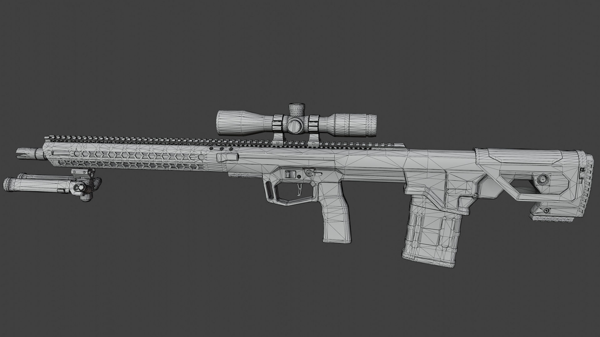 BRO Commando Rifle Low-poly 3D model_13