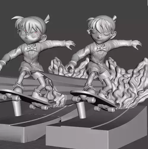 Detective Conan Skateboard Diorama
