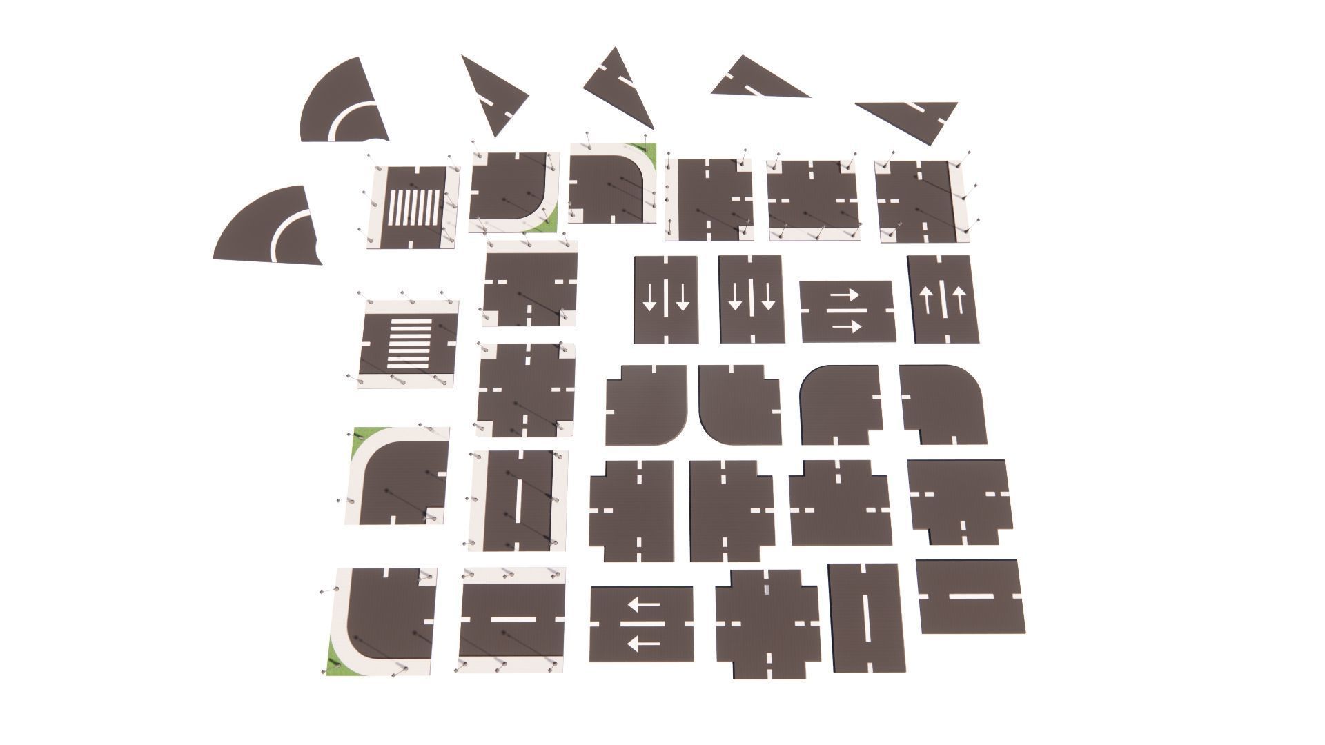 Road Pack - Extended-City Roads 3D model_9