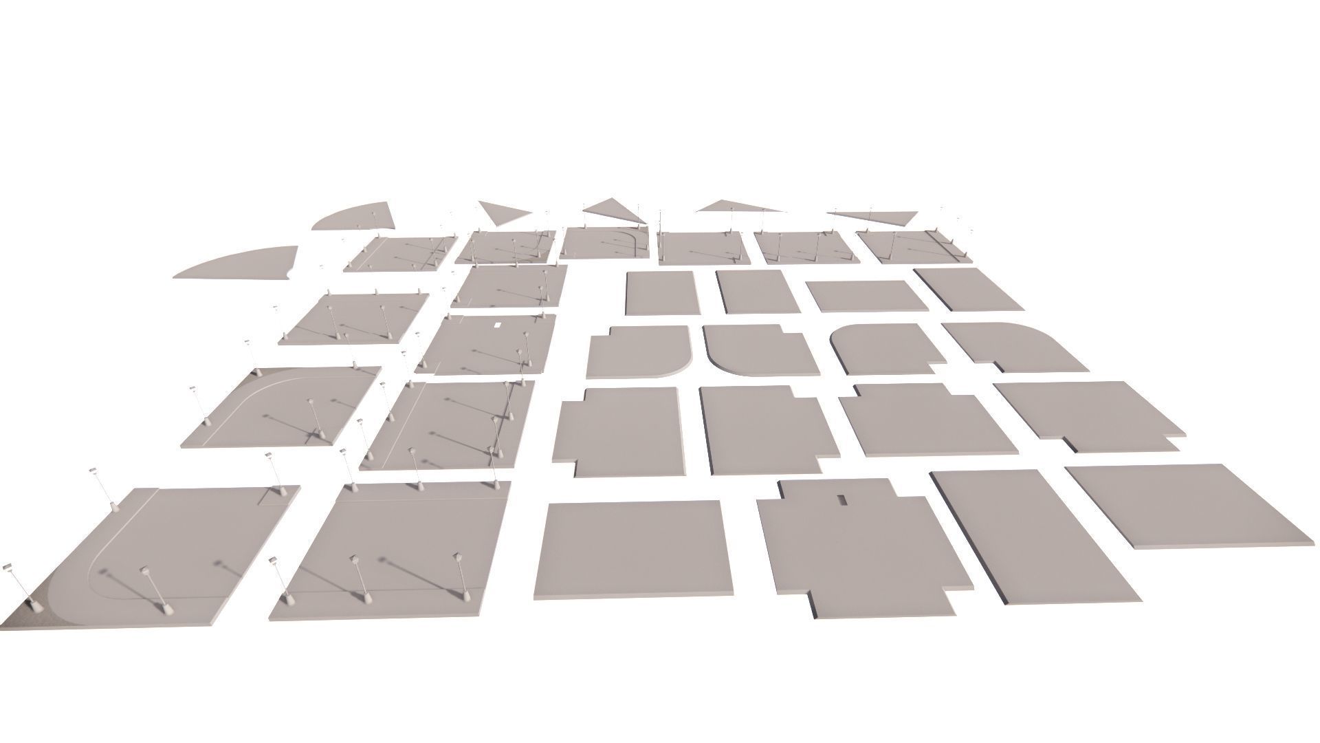 Road Pack - Extended-City Roads 3D model_8
