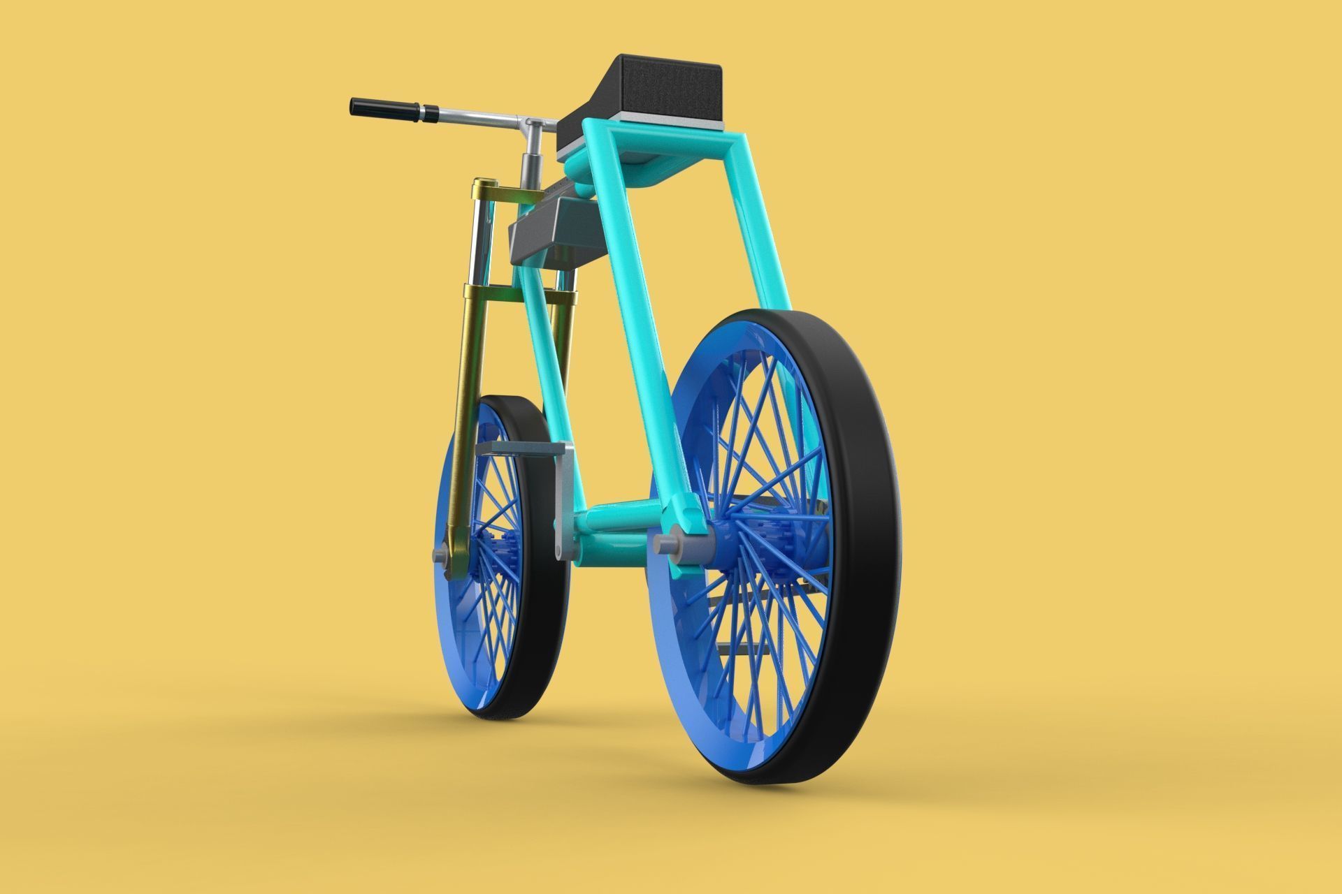 FAT BIKE EBIKE ELECTRIC BICYCLE RETRO 3D model_1