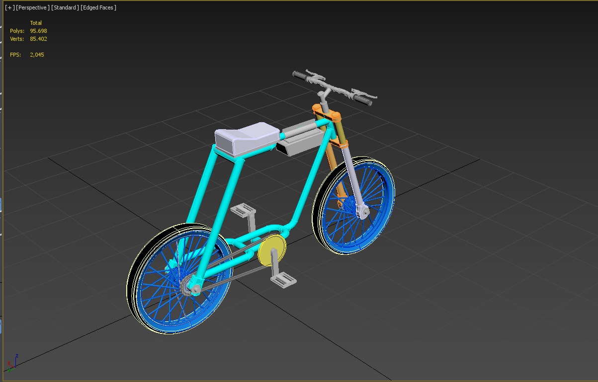 FAT BIKE EBIKE ELECTRIC BICYCLE RETRO 3D model_12