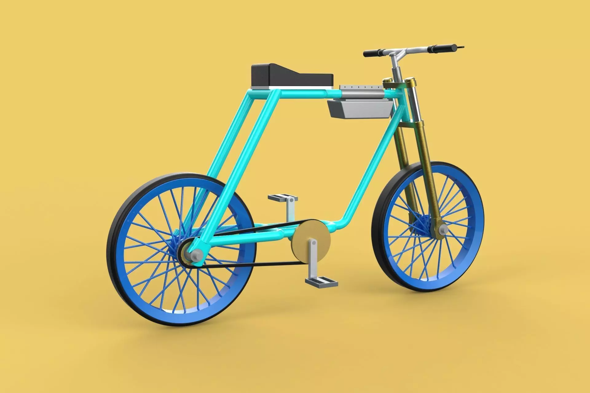 FAT BIKE EBIKE ELECTRIC BICYCLE RETRO 3D model_0