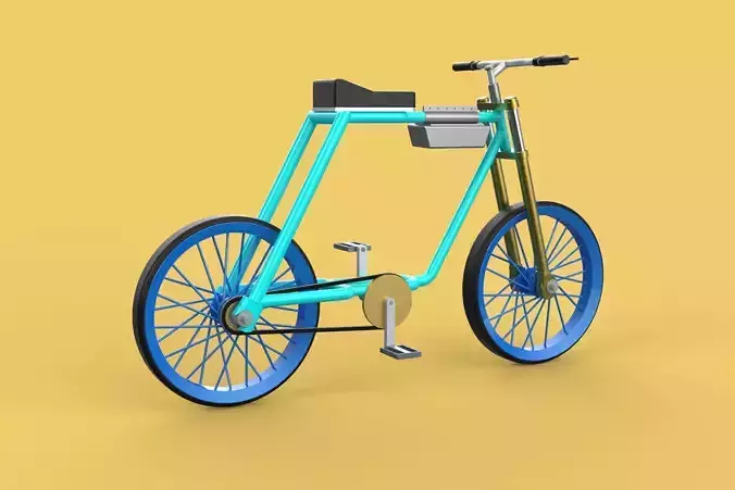 FAT BIKE EBIKE ELECTRIC BICYCLE RETRO 3D model