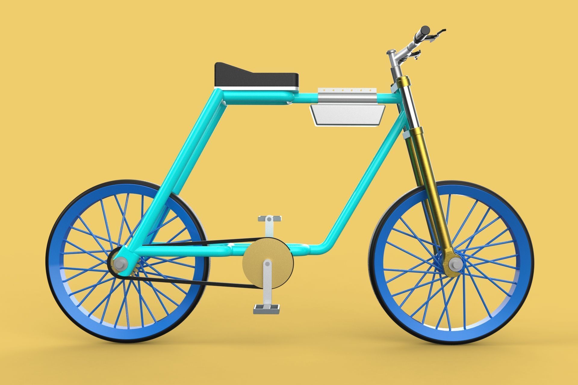 FAT BIKE EBIKE ELECTRIC BICYCLE RETRO 3D model_6