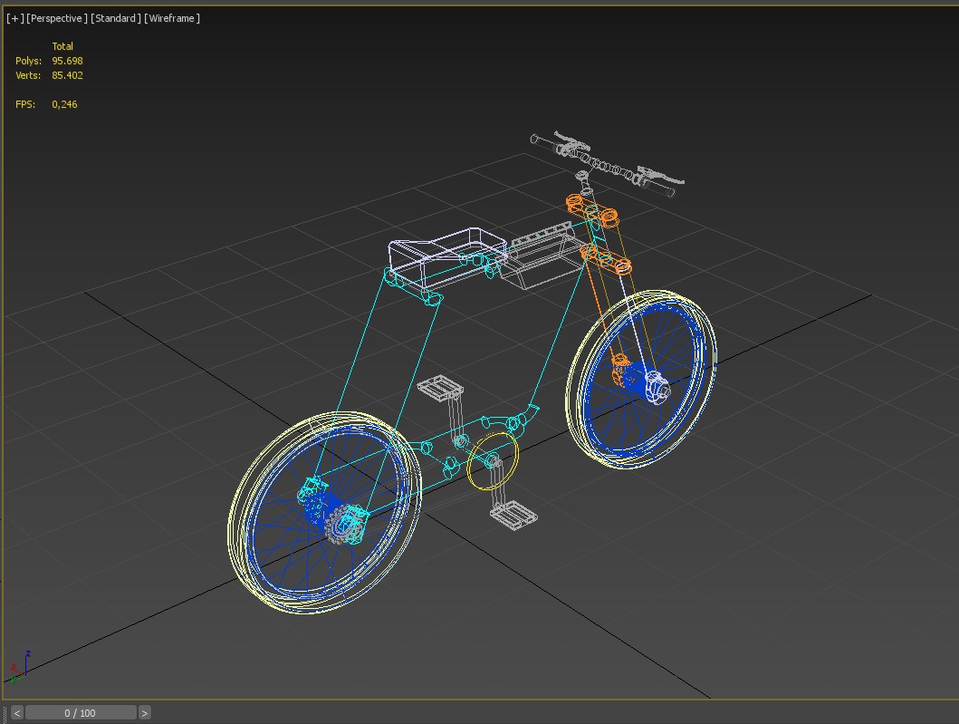 FAT BIKE EBIKE ELECTRIC BICYCLE RETRO 3D model_13