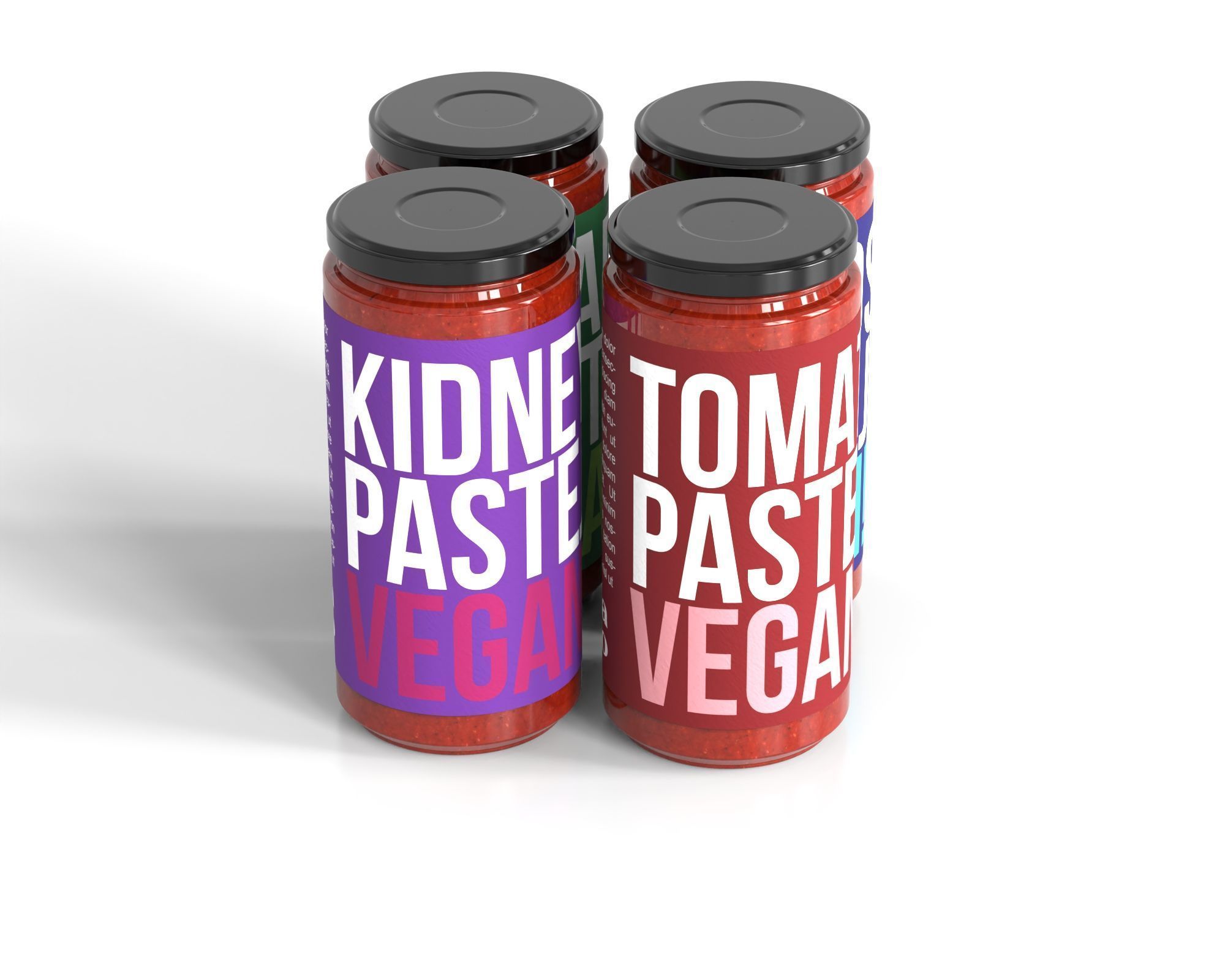 3D Model glass jar for sauce and other products 3D model_2