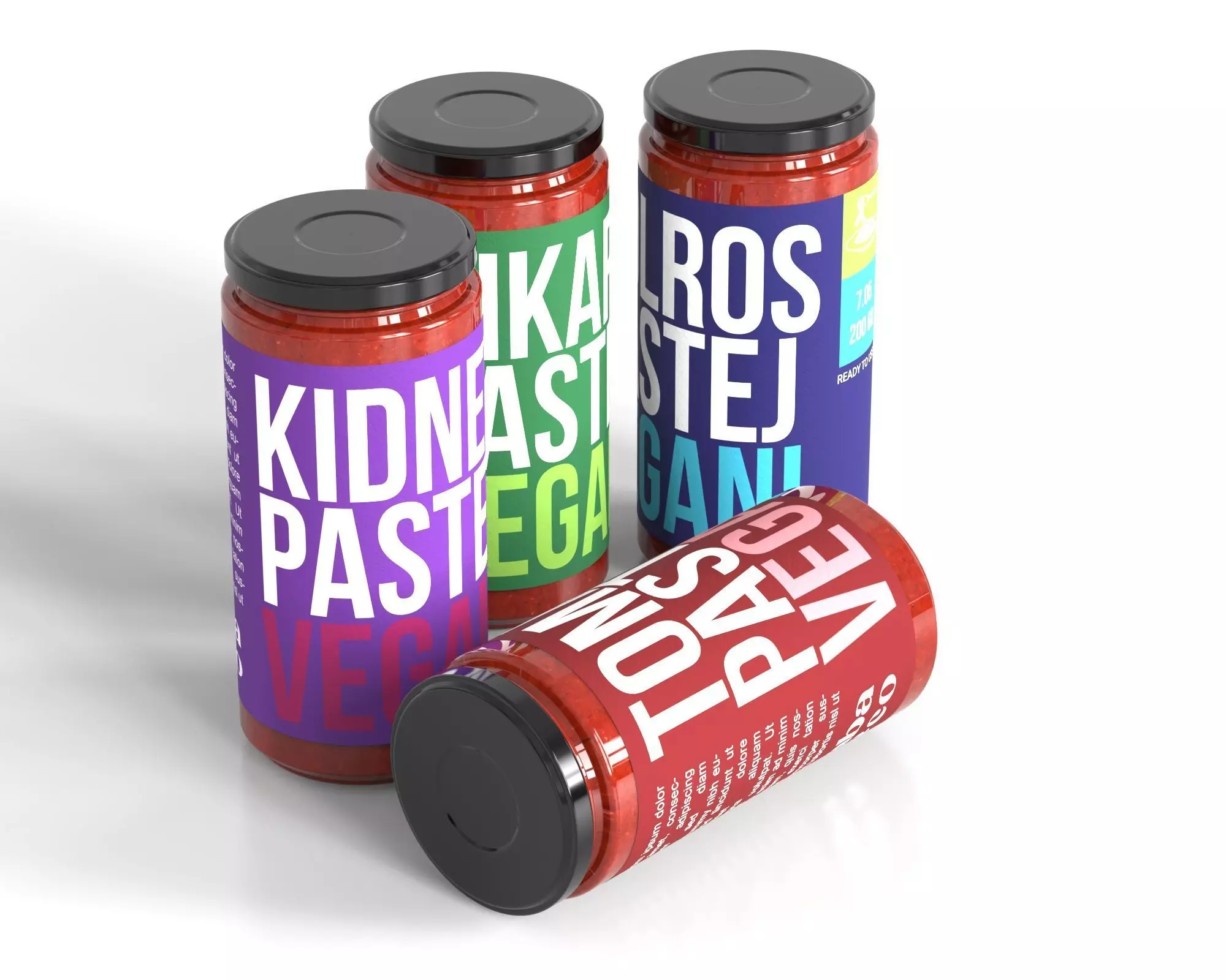 3D Model glass jar for sauce and other products 3D model_0