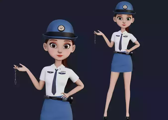 Cartoon Police Rigged