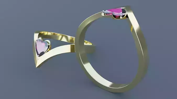 Heart Gold Ring