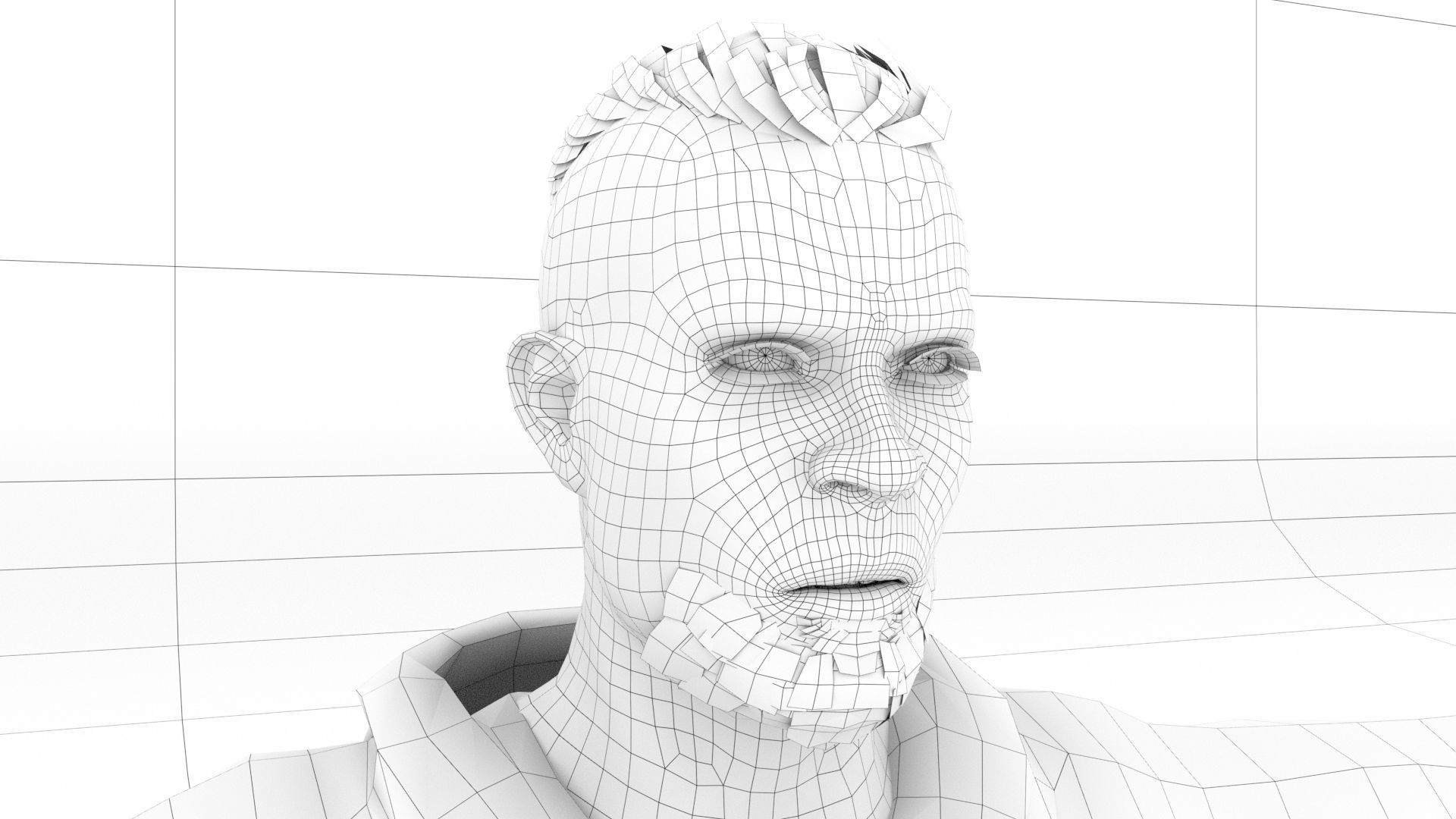 laos Male Hustler Game Character Low-poly 3D model_10